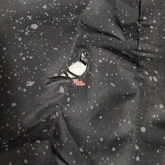 STAPLE Pigeon Nylon Track Pants Black/White Splatter SIZE XXL - Picture 3 of 10